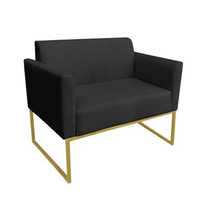 Kit 01 Namoradeira e 02 Poltronas Marisa Suede Base