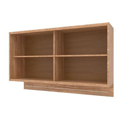 Armário Aéreo Amazonita 2 Portas de Vidro 2 Prateleiras 120cm de largura Bartira Damasco