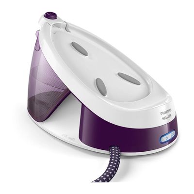 Ferro de Passar a Vapor Philips Walita PerfectCare Compact Essential com Tecnologia OptimalTEMP e Base SteamGlide 1800W Branco com Roxo / 220V