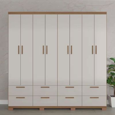 Guarda-Roupa Casal Coimbra 8 Portas 8 Gavetas Bartira Capuccino