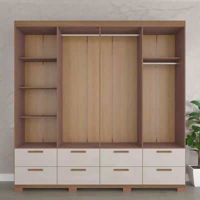 Guarda-Roupa Casal Coimbra 8 Portas 8 Gavetas Bartira Capuccino