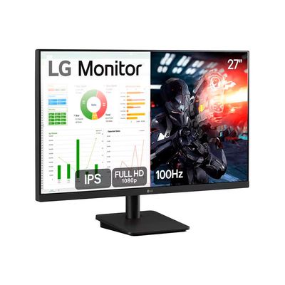 Monitor Gamer 27 Polegadas LG 24MS500-B com Tela IPS, Full HD, 100Hz, HDMI e Dynamic Action Sync Preto / Bivolt