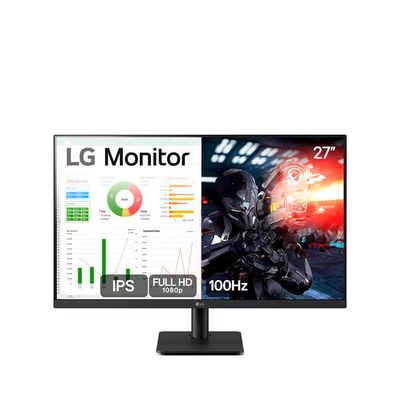 Monitor Gamer 27 Polegadas LG 24MS500-B com Tela IPS, Full HD, 100Hz, HDMI e Dynamic Action Sync Preto / Bivolt