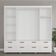 Guarda-Roupa Casal Coimbra 8 Portas 8 Gavetas Bartira Branco