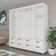 Guarda-Roupa Casal Coimbra 8 Portas 8 Gavetas Bartira Branco