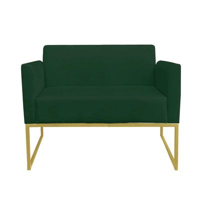 Kit 01 Namoradeira e 02 Poltronas Marisa Suede Base