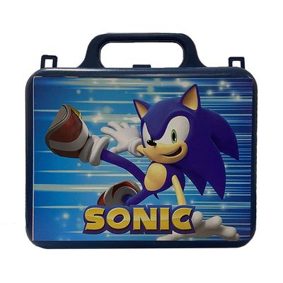 Kit Sonic The Hedgehog 1 Maletinha + 1 Copo + 1 Mini Toalha