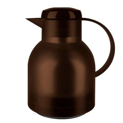 Garrafa Térmica 1 Litro Quick Press Samba Emsa Marrom