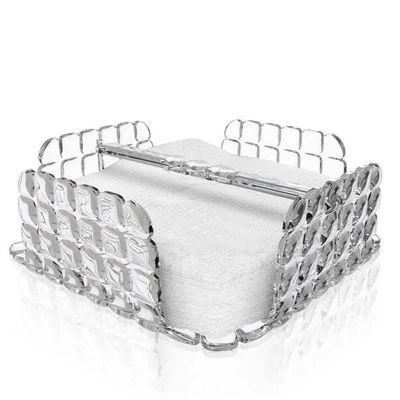Porta-guardanapo em plástico SMMA quadrado Guzzini Tiffany 20x20x7,3cm