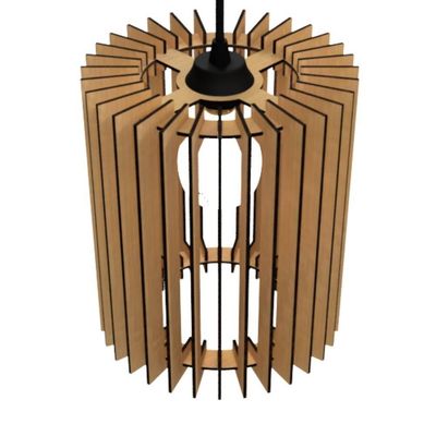 Luminária Teto Tipo Pendente Turmalina Mdf - Completa Mdf Cru