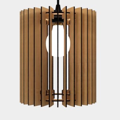 Luminária Teto Tipo Pendente Turmalina Mdf - Completa Mdf Cru