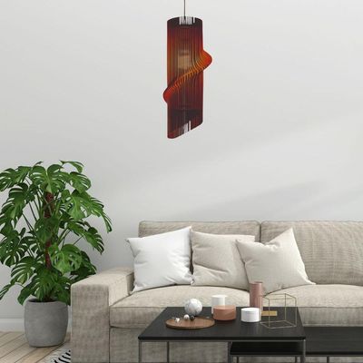 Luminária Teto Tipo Pendente Maia Mdf - Completa Cor: Marrom