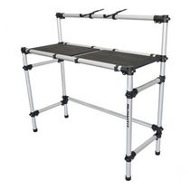 Cabine Dj Tubular Em Aluminio Com Tampo Mdf Para Mesa Controladora Usb Universal De Ate 1 Metro