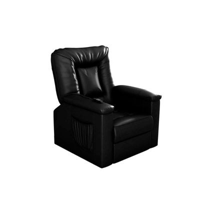 Poltrona Do Papai Eletrica Super Luxo Com Controle Remoto Porshe Matrix Sintetico Preto