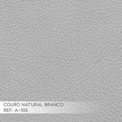Sofá 3 Lugares 220cm Couro Branco