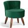 Kit 02 Poltronas Pés de Madeira Ayla Veludo Verde Gran Belo