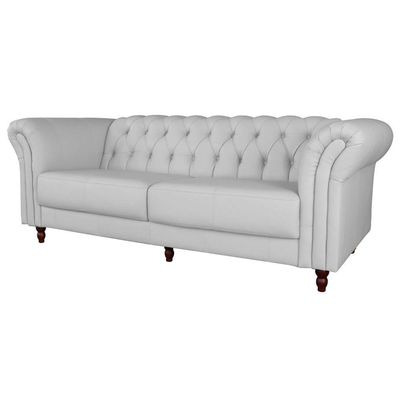 Sofá 2 Lugares 180cm Couro Branco