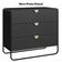 Comoda 3 Gavetas Organica 90 Cm 28068 Artesano Nero Preto