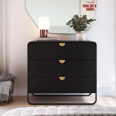 Comoda 3 Gavetas Organica 90 Cm 28068 Artesano Nero Preto