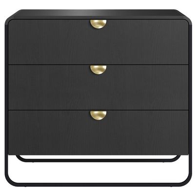 Comoda 3 Gavetas Organica 90 Cm 28068 Artesano Nero Preto