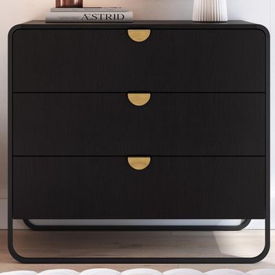 Comoda 3 Gavetas Organica 90 Cm 28068 Artesano Nero Preto