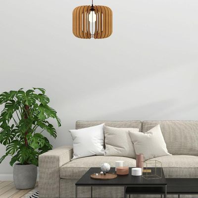 Luminária Teto Tipo Pendente Padua Mdf - Completa Mdf Cru