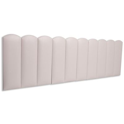 Cabeceira King Kit 10 Placas Modelo Nuvem - Courino Marfim / Off White