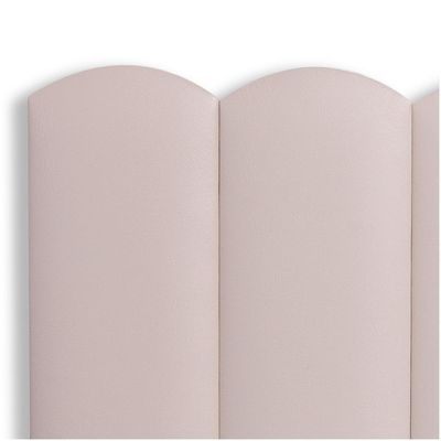 Cabeceira King Kit 10 Placas Modelo Nuvem - Courino Marfim / Off White