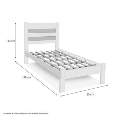 Cama Lara Solteiro Imbuia Com Colchão Atraente