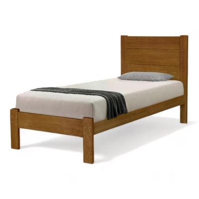 Cama Lara Solteiro Imbuia Com Colchão Atraente