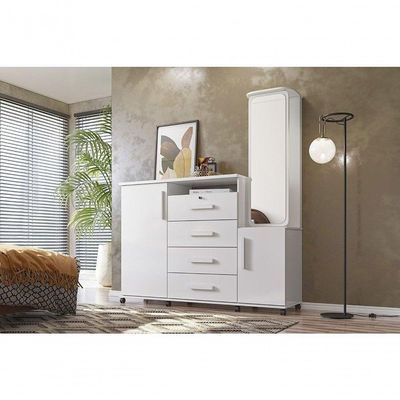Cômoda Copacabana Branco Brilho - Lukaliam