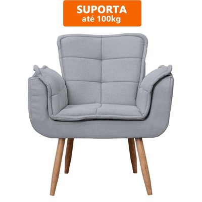 Kit 2x Poltronas Opala Para Sala Cadeira Elegante Com Apoio De Braço Em Veludo - Sentô Grafite