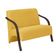 Poltrona 2 Lugares Vênus Suede Braço Madeira Amarelo.