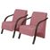 Kit 2 Poltronas Vênus 1 Lugar Braço Pé Madeira Rosa