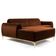 Sofá 3 Lugares Com Chaise Base De Madeira Euro 245 Cm Telha