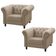 Kit 02 Poltronas Decorativa Couro Bege 66
