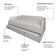 Sofá Cama Com Cama Auxiliar Americana Luxo Em Mdf Resistente Nobre Branco