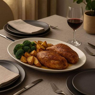 Kit 4 Travessas de Porcelana Oval Tramontina Servir Branco 40x29cm Sophia Restaurante