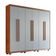 Guarda Roupa Casal Heros 6 Portas Com Pés Moderna Imbuia/off White