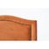 Cabeceira Solteiro Curva Luxo 90x60 Veludo Terracota - Tachas Fumê