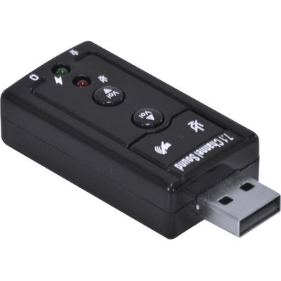 Adaptador Placa De Som Usb 7.1 Canais Virtual Ausb71