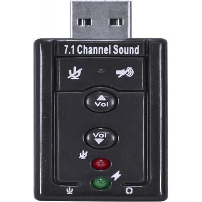 Adaptador Placa De Som Usb 7.1 Canais Virtual Ausb71