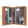 Guarda Roupas Modulado De Canto Madrid Com 9 Portas Maxel Madeirado/off White