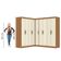Guarda Roupas Modulado De Canto Madrid Com 9 Portas Maxel Madeirado/off White