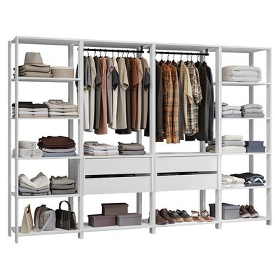 Guarda-roupa Closet Modulado 4 Gavetas 258 Cm Valencia Madesa 01 Branco