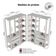 Guarda-roupa Closet Modulado 4 Gavetas 258 Cm Valencia Madesa 04 Branco