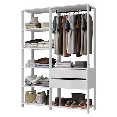 Guarda-roupa Closet Modulado 2 Gavetas 129 Cm Valencia Madesa Branco