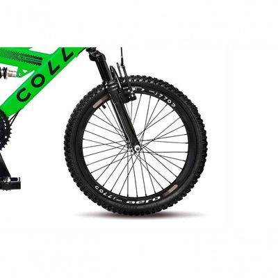 Bicicleta Gps Aro 20 Dupla Suspensão 21 Marchas Colli Verde