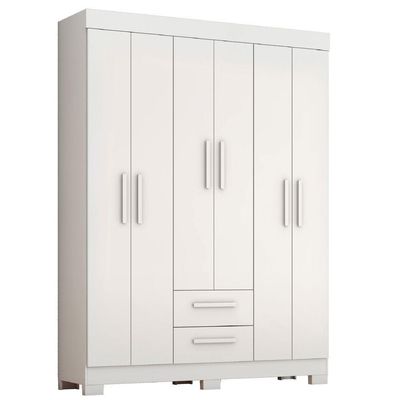 Guarda Roupas Casal 6 Portas 2 Gavetas Libano  Flex Notável
