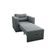 Sofa Cama Poltrona 1 Lugar Solteiro 0,90 Larg Marissol Matrix Suede Cinza
